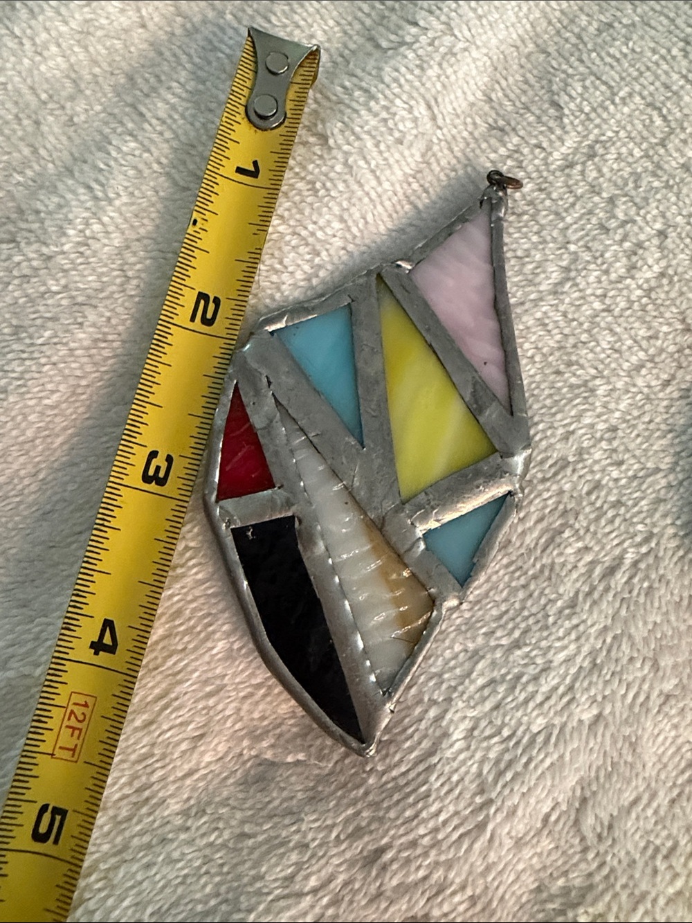 Stained Glass Geometric Pendant - Multicolor